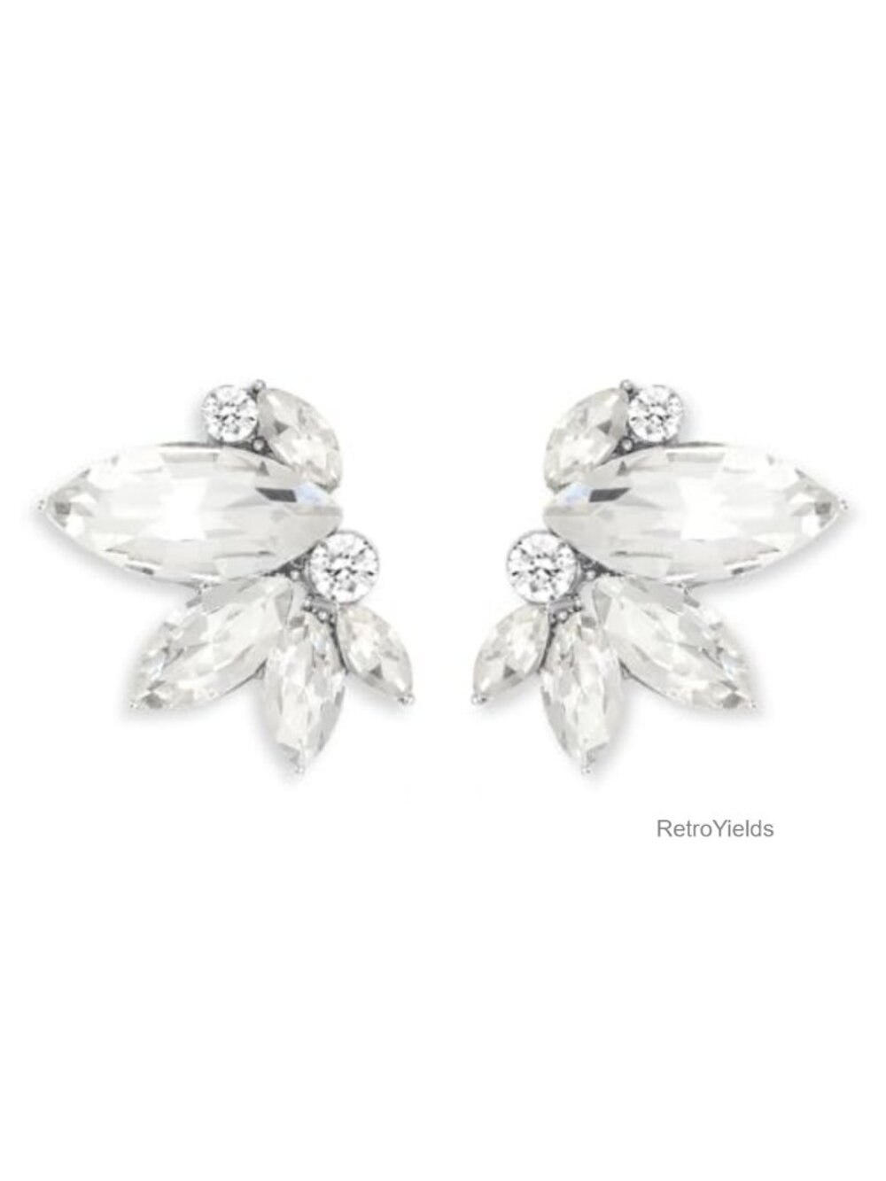 Rhinestone Stud Earrings for Women Sparkly Statement Jewelry
